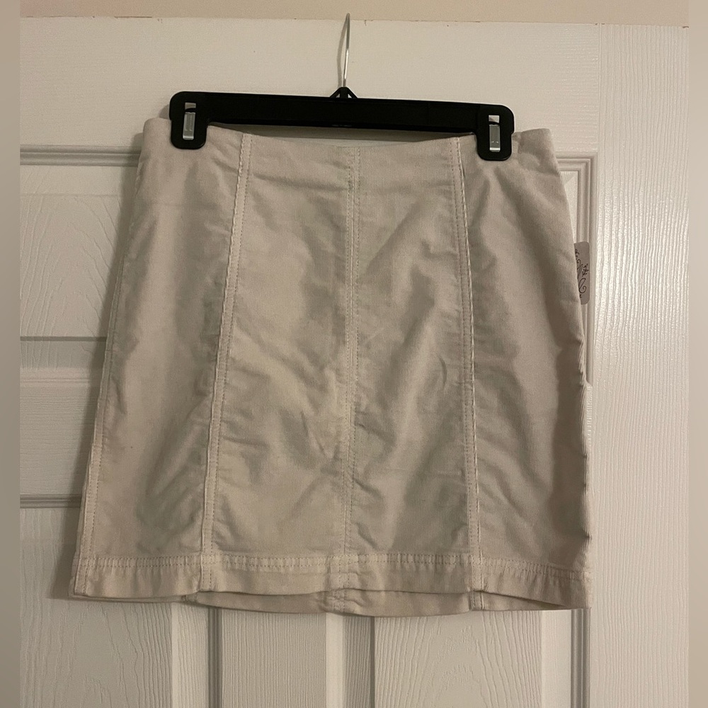 Free people NWT white velvet mini